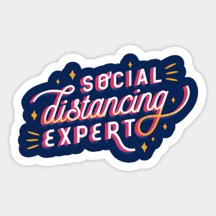 SOCIAL DISTANCING EXPERT Sticker